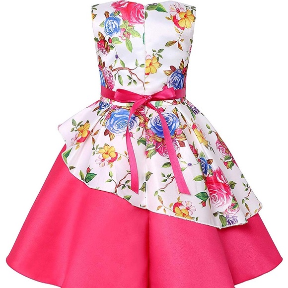 🌷🌸 Floral Spring Summer Flower Bow Dress 🌸🌷 - Picture 2 of 3